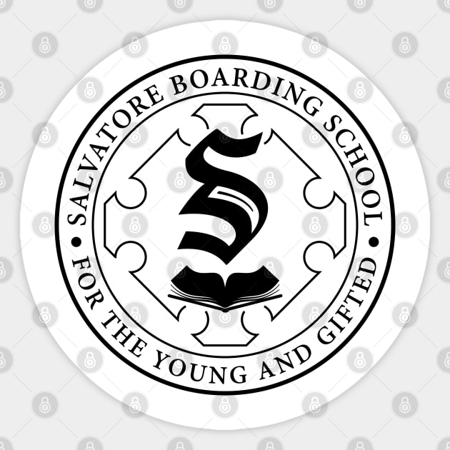 Salvatore Boarding School Crest Sticker by BadCatDesigns